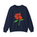 Floral Red Hibiscus Sweatshirt — Tropical Flower Crewneck