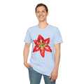 Amaryllis Bloom T-Shirt — Red Floral Botanical Tee for Garden Lovers