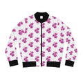 Floral Bomber Jacket — Pink Chrysanthemum (Shevanti) All-Over Print