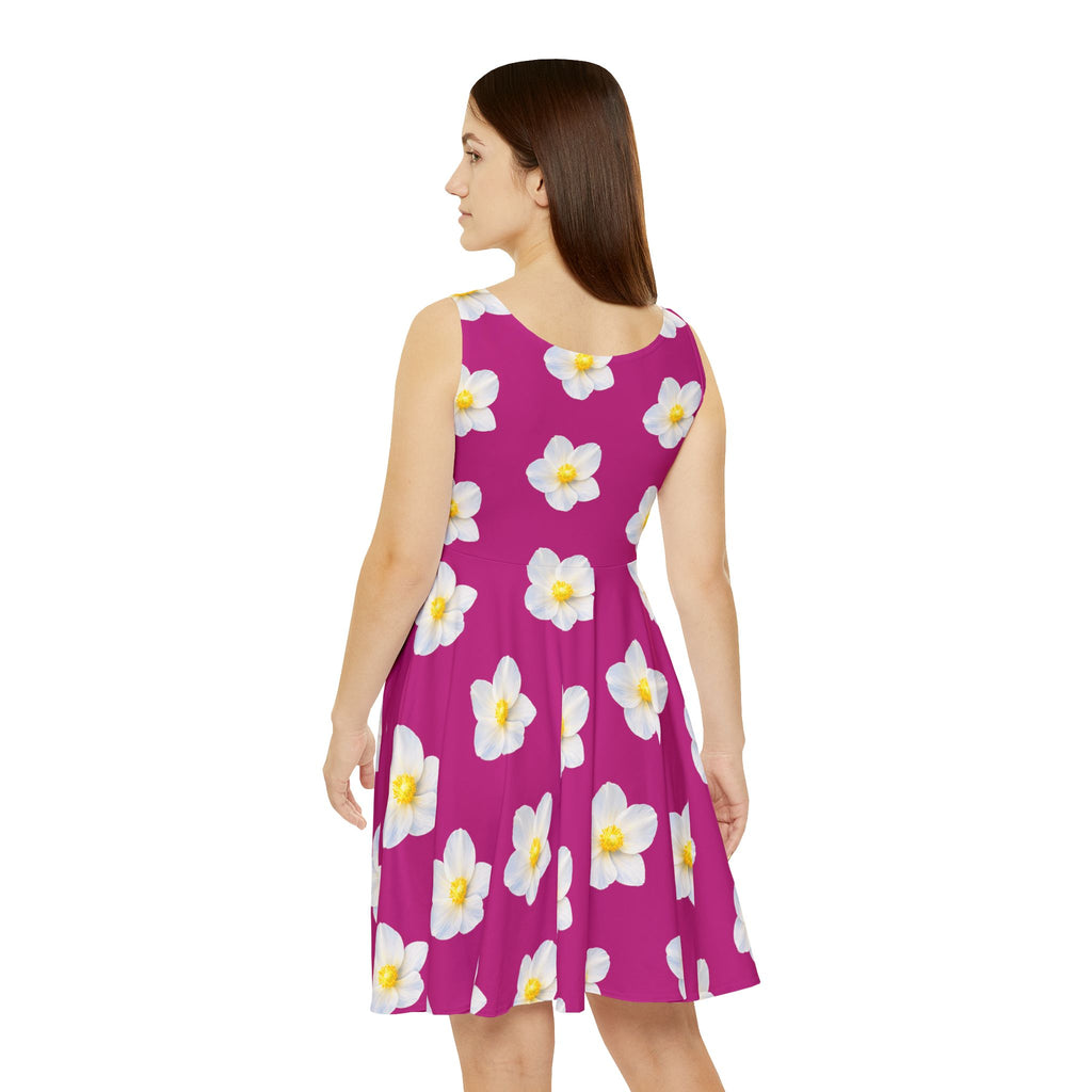Pink Tropical Flower Summer Dress