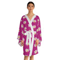 Pink Plumeria Floral Kimono Robe