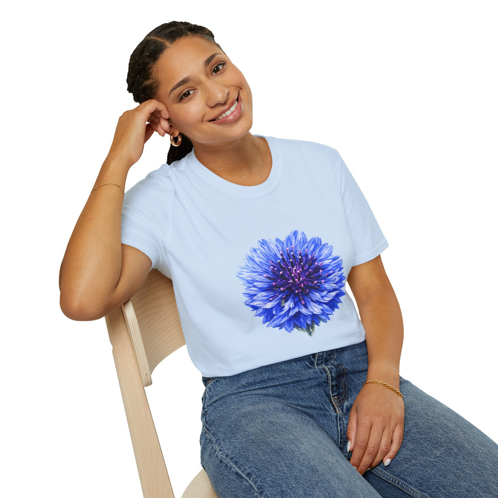 Blue Cornflower Floral T-Shirt