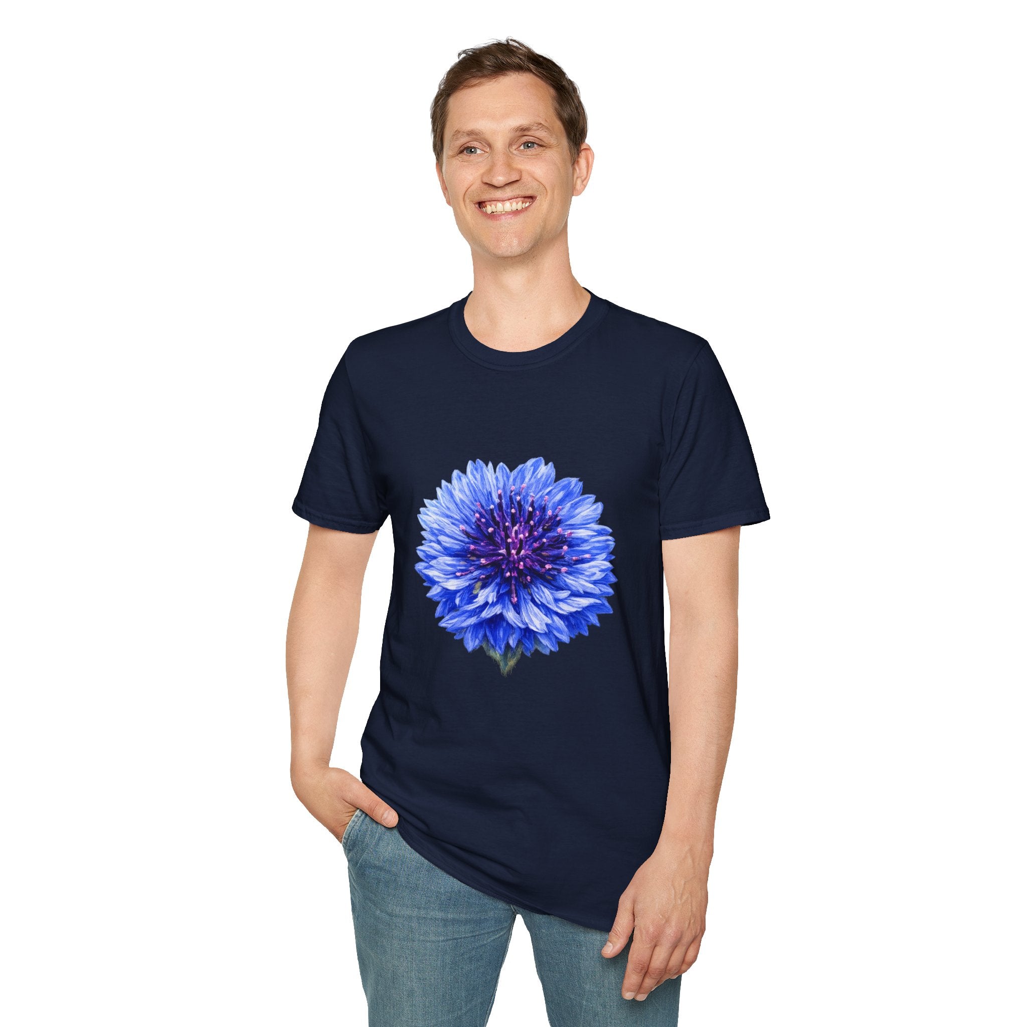 Blue Cornflower Floral T-Shirt