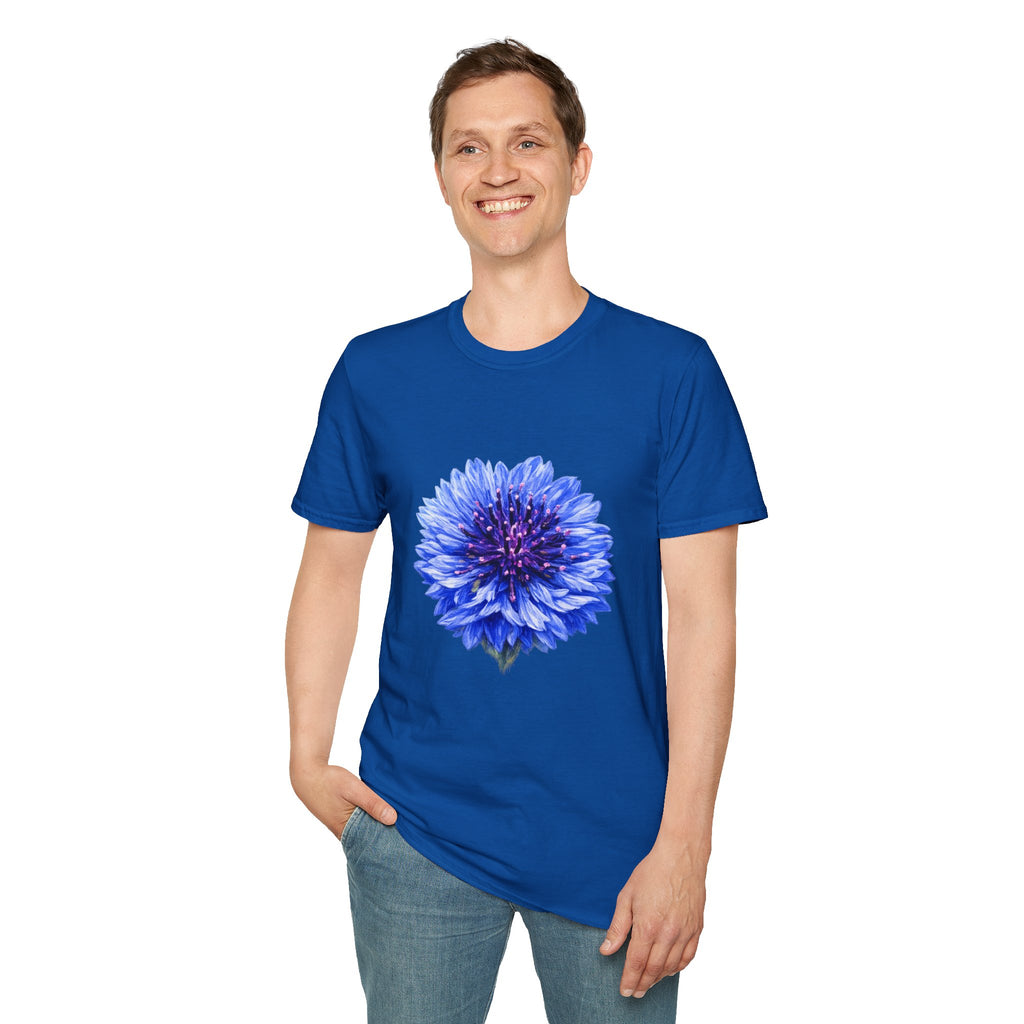 Blue Cornflower Floral T-Shirt