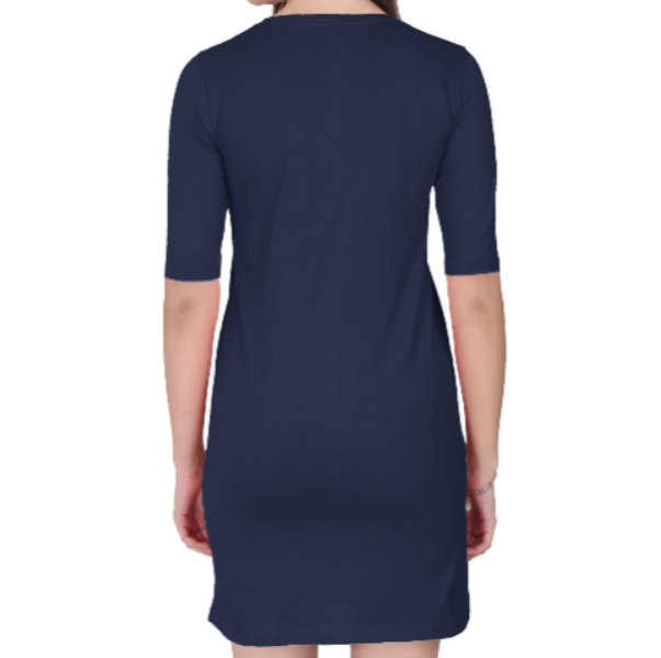 Lotus Bloom Printed T-Shirt Dress – Soft Floral Casual Wear