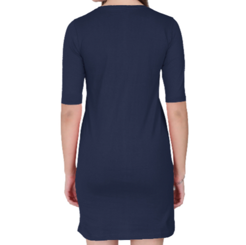 Lotus Bloom Printed T-Shirt Dress – Soft Floral Casual Wear